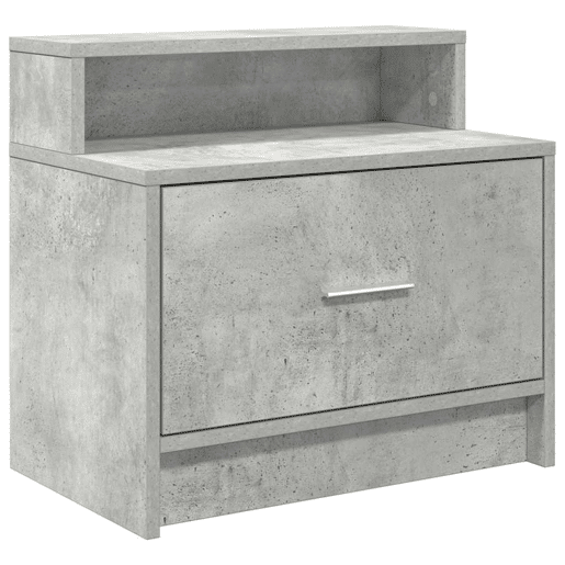 Lote de 2 Mesa De Cabeceira - Mesinha De Cabeceira com gaveta 51x31x47cm cinzento cimento