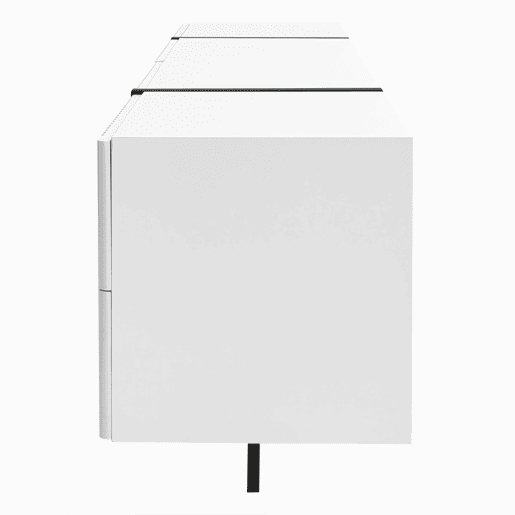 Móvel de TV 190 cm - 3 portas, 2 gavetas - Branco e Preto Móvel de TV 190 cm - 3 portas, 2 gavetas - Branco e Preto