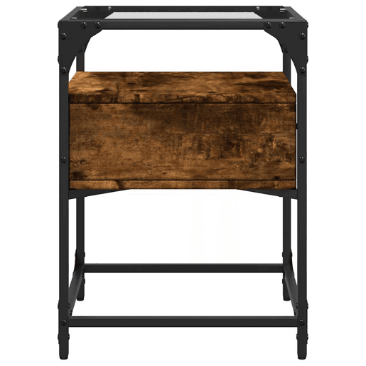 Mesa De Cabeceira - Mesinha De Cabeceira 40x40x55 cm derivados madeira carvalho fumado