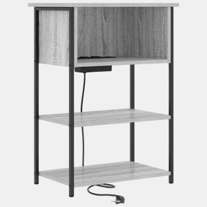 Mesa De Cabeceira - Mesinha De Cabeceira Sonoma cinzento 55 x 31 x 76 cm