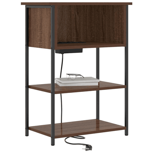 Mesa De Cabeceira - Mesinha De Cabeceira Carvalho castanho 55 x 31 x 76 cm