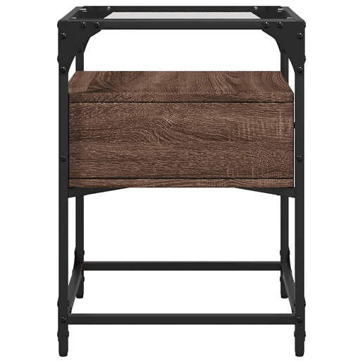 Mesa De Cabeceira - Mesinha De Cabeceira 40x40x55 cm deriv. madeira carvalho castanho