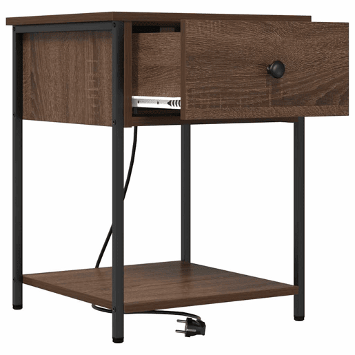 Mesa De Cabeceira - Mesinha De Cabeceira Carvalho castanho 42 x 41 x 56 cm