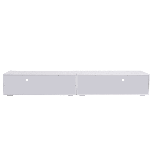 Móvel de TV 240 cm - Painel brilhante, iluminação LED variável - Branco