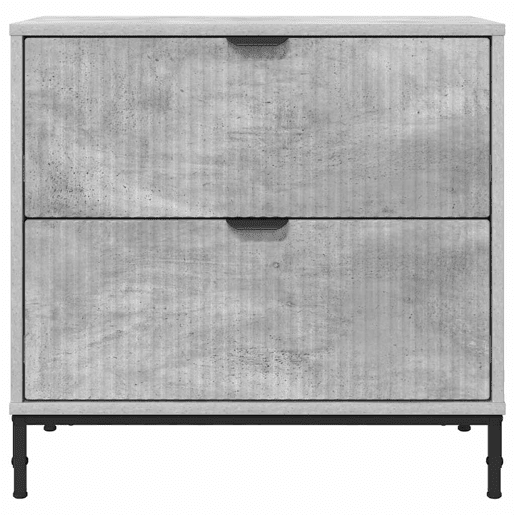 Mesa De Cabeceira - Mesinha De Cabeceira com gaveta Cinzento cimento 63.5 x 36 x 61 cm