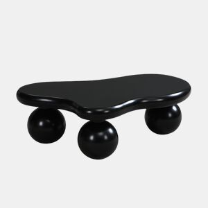 Mesa de centro em estilo nuvens - 16 cores disponíveis - Design em forma de nuvem, pernas redondas - Preto