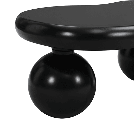 Mesa de centro em estilo nuvens - 16 cores disponíveis - Design em forma de nuvem, pernas redondas - Preto