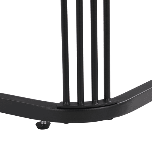 Mesa de centro empilhável - 2 peças - alto brilho com design em mármore e vidro, pernas pretas, com gavetas