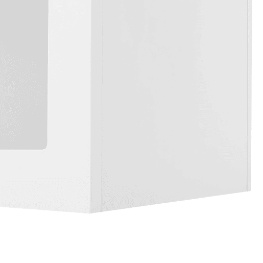 Mesa de centro 97x45x43,5 cm - Mesa de centro com gavetas, design em forma de nuvem, com prateleiras abertas - Branco