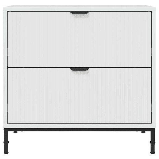 Mesa De Cabeceira - Mesinha De Cabeceira com gaveta Branco brilhante 63.5 x 36 x 61 cm