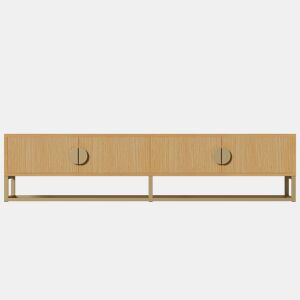 Móvel de TV 180 cm - Moderno, 4 portas, com puxadores arredondados - Madeira