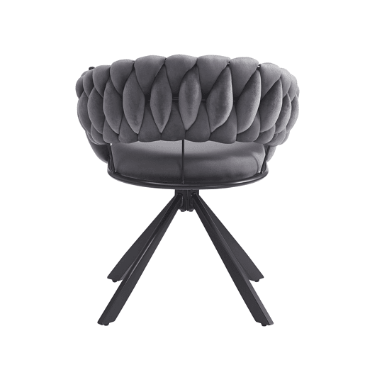 Cadeira de jantar 2 peças - veludo, luxo leve, design moderno e ergonómico, pernas metálicas em forma de garra - cinzento
