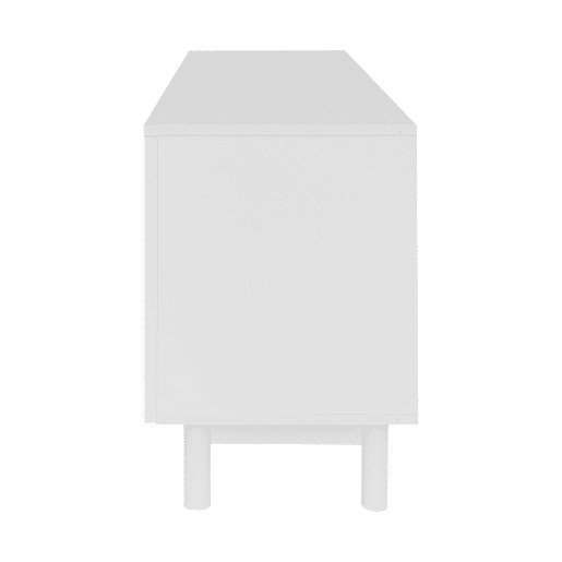 Móvel de TV moderno 175 x 38 x 56 cm - Prateleiras ajustáveis, Lowboard leve estilo luxuoso - Branco