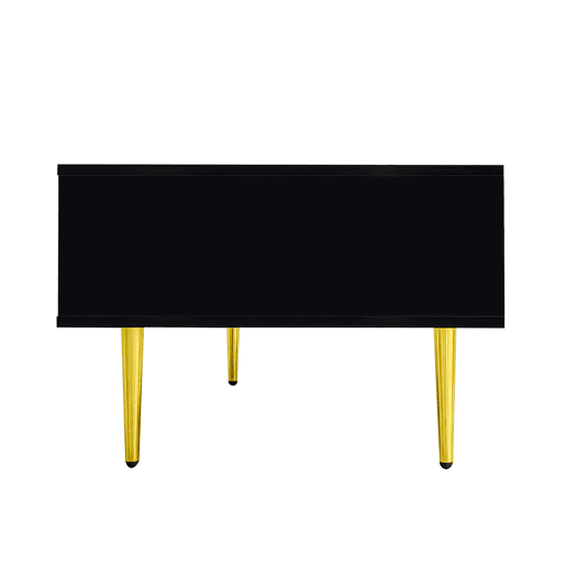 Mesa de centro moderna - 2 gavetas - Preto