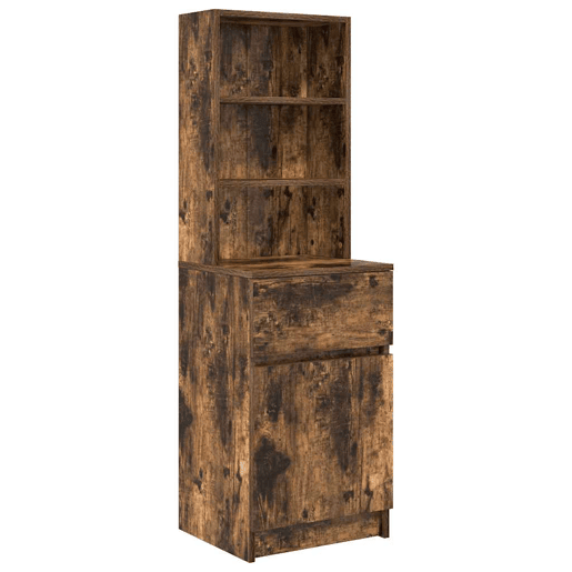 Mesa De Cabeceira - Mesinha De Cabeceira 39x35x125cm derivados madeira carvalho fumado