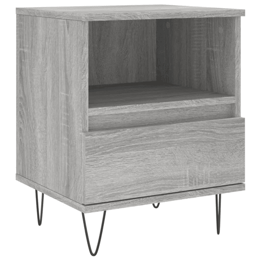 Mesa De Cabeceira - Mesinha De Cabeceira 40x35x50 cm derivados de madeira cinza sonoma