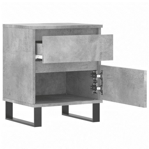 Mesa De Cabeceira - Mesinha De Cabeceira 40x35x50cm derivados madeira cinzento cimento