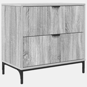 Mesa De Cabeceira - Mesinha De Cabeceira com gaveta Sonoma cinzento 63.5 x 36 x 61 cm