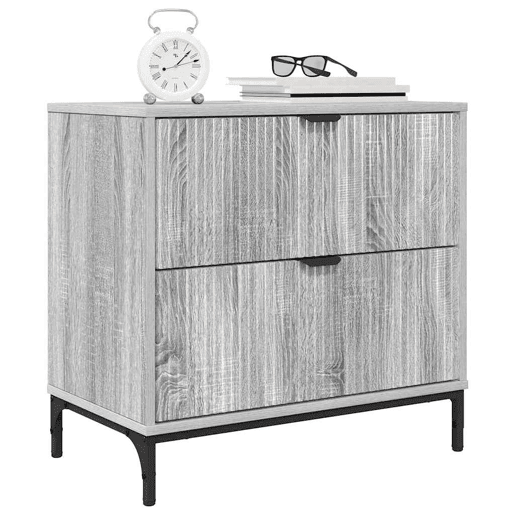 Mesa De Cabeceira - Mesinha De Cabeceira com gaveta Sonoma cinzento 63.5 x 36 x 61 cm