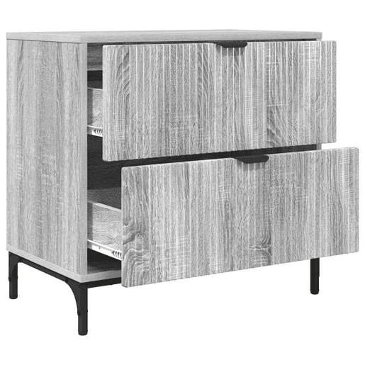 Mesa De Cabeceira - Mesinha De Cabeceira com gaveta Sonoma cinzento 63.5 x 36 x 61 cm