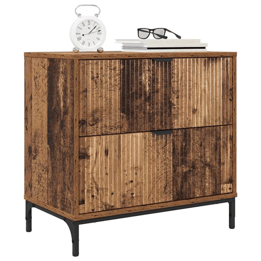 Mesa De Cabeceira - Mesinha De Cabeceira com gaveta Madeira antiga 63.5 x 36 x 61 cm