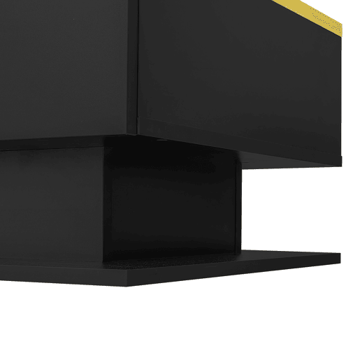 Mesa de centro 100 cm - Com vidro e efeito LED - Preto Mesa de centro 100 cm - Com vidro e efeito LED - Preto