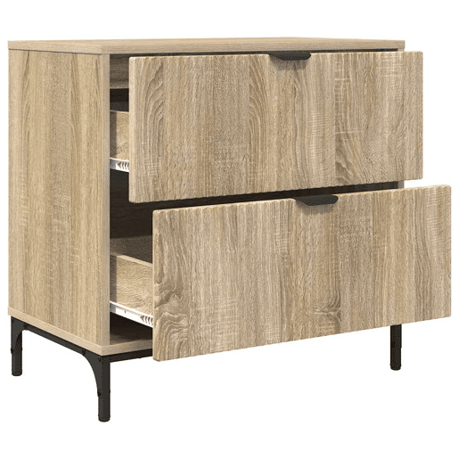 Mesa De Cabeceira - Mesinha De Cabeceira com gaveta Carvalho sonoma 63.5 x 36 x 61 cm