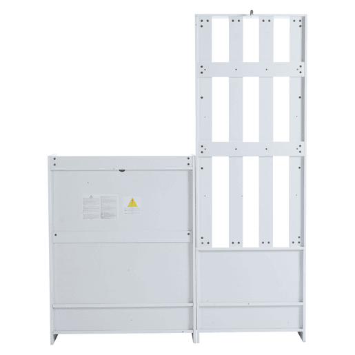 Conjunto de hall de entrada branco 140,6 x 32 x 180 cm - Painel de entrada + Sapateiras, Mate, Móveis de entrada, Cabideiro para corredor, Conjunto de sapateira