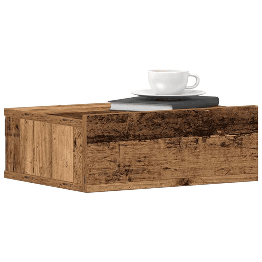 Mesa De Cabeceira Mesinha De Cabeceira - suspensa madeira velha 40x32x15 cm contraplacado
