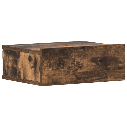 Mesa De Cabeceira Mesinha De Cabeceira - suspensa 40x30x15cm derivados madeira cor fumado