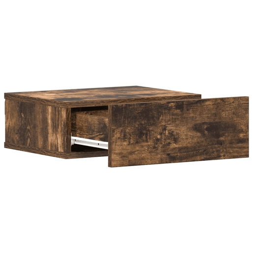 Mesa De Cabeceira Mesinha De Cabeceira - suspensa 40x30x15cm derivados madeira cor fumado