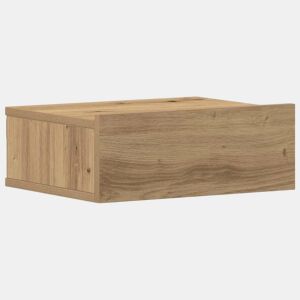 Mesa De Cabeceira - Mesinha De Cabeceira flutuante em carvalho artesanal 40x32x15 cm