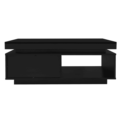 Conjunto de móveis para TV - Móvel para TV preto + Mesa de centro preta, móvel de parede lacado brilhante, conjunto para sala com luzes LED - Preto Conjunto de móveis para TV - Móvel para TV preto + Mesa de centro preta, móvel de parede lacado brilhante, conjunto para sala com luzes LED - Preto