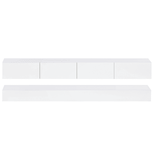 Móvel para TV LED 130x33x15 cm - Com 2 armários, 4 gavetas grandes, iluminação LED de 16 cores - Branco Móvel para TV LED 130x33x15 cm - Com 2 armários, 4 gavetas grandes, iluminação LED de 16 cores - Branco