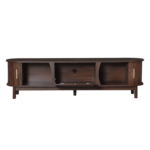 Móvel para TV 165x39,5x46 cm - Lowboard-TV-Schrank com porta deslizante e porta basculante - Castanho Móvel para TV 165x39,5x46 cm - Lowboard-TV-Schrank com porta deslizante e porta basculante - Castanho