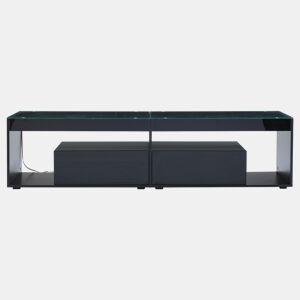 Móvel para TV LED 70 - Com 2 gavetas, consola para sala e quarto - Preto