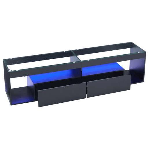 Móvel para TV LED 70 - Com 2 gavetas, consola para sala e quarto - Preto Móvel para TV LED 70 - Com 2 gavetas, consola para sala e quarto - Preto