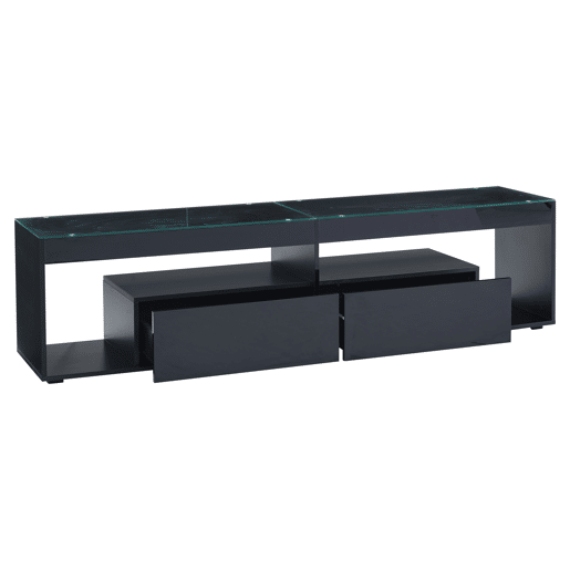 Móvel para TV LED 70 - Com 2 gavetas, consola para sala e quarto - Preto Móvel para TV LED 70 - Com 2 gavetas, consola para sala e quarto - Preto