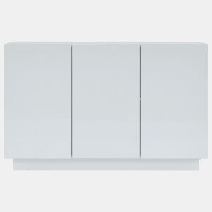 Aparador 120x40x75 cm - Aberto e fechado, com luz LED na base - Branco