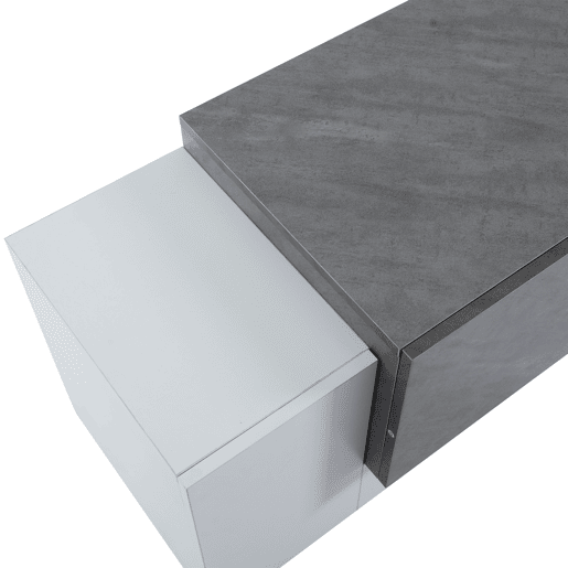 Móvel para TV 180x40x46,5 cm - TV Schrank com Bluetooth-LED, Lowboard para televisores de 606570 polegadas - Branco e cinzento Móvel para TV 180x40x46,5 cm - TV Schrank com Bluetooth-LED, Lowboard para televisores de 606570 polegadas - Branco e cinzento