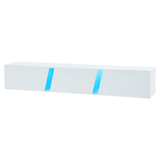 Móvel de TV 180x35x30 cm - Lowboard com LED - Branco
