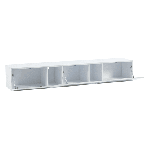 Móvel de TV 180x35x30 cm - Lowboard com LED - Branco