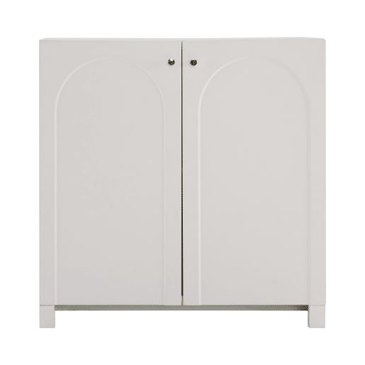Aparador 80x40x80 cm - com 2 portas, móvel independente - creme-branco