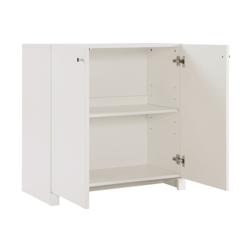 Aparador 80x40x80 cm - com 2 portas, móvel independente - creme-branco