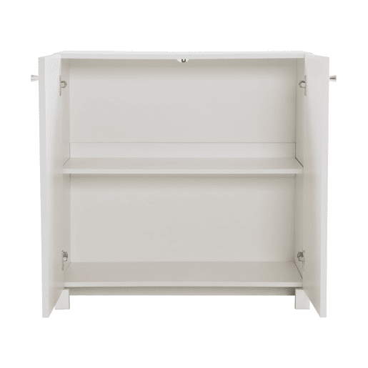 Aparador 80x40x80 cm - com 2 portas, móvel independente - creme-branco