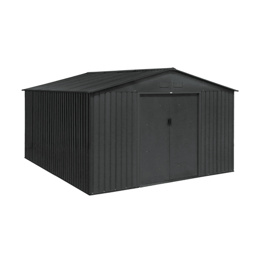 Abrigo metálico para jardim 12,99 m², Boulonnais, Antracite, 341x386x211 cm