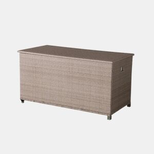 Baú de jardim com armazenamento de resina trançada, 790L, 170x82cm, Cassapanca, Beige, 162x82x153 cm
