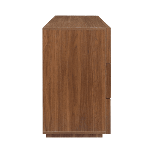 Cômoda efeito madeira 6 gavetas, 120cm, Kuba, Madeira de nogueira, 120x43x75 cm