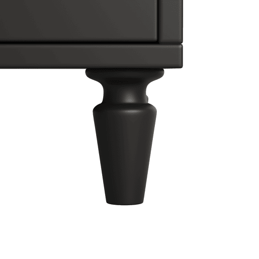 Armário de cozinha - Com 3 gavetas - Com prateleiras ajustáveis e LED - Rattan PE - Preto Armário de cozinha - Com 3 gavetas - Com prateleiras ajustáveis e LED - Rattan PE - Preto