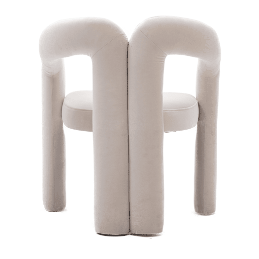 Cadeiras de jantar em veludo - 2 peças - design moderno, cadeiras decorativas estofadas - Bege